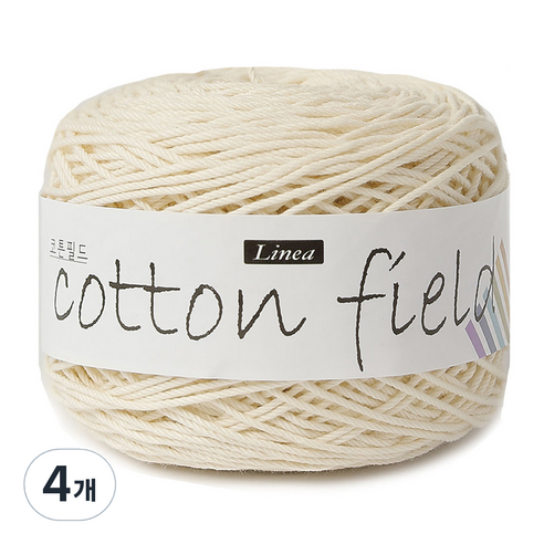 리네아 코튼 필드 뜨개실, 301 아이보리, 4개