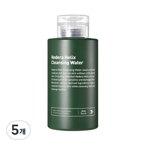 밀크터치 서양송악 클렌징 워터, 400ml, 5개