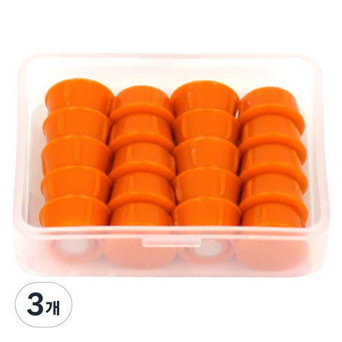 칼라원형 냉장고 자석 미니 20p, 주황, 3개