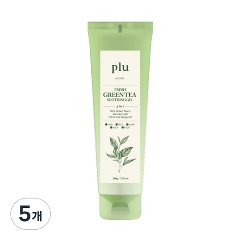 플루 프레쉬 그린티 수딩 젤, 5개, 200ml