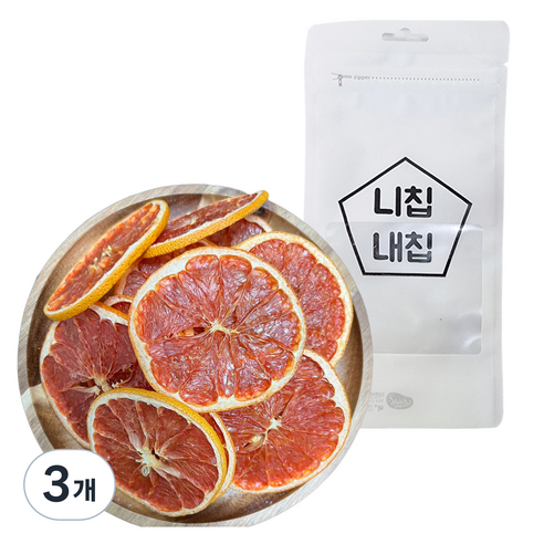 니칩내칩 건조과일 자몽 원형컷, 3개, 20g