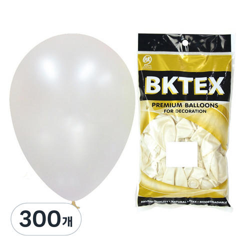 PartyClub 펄풍선 15cm, 펄화이트, 300개