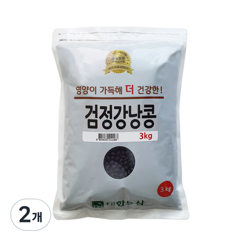 대한농산 검정강낭콩, 3kg, 2개