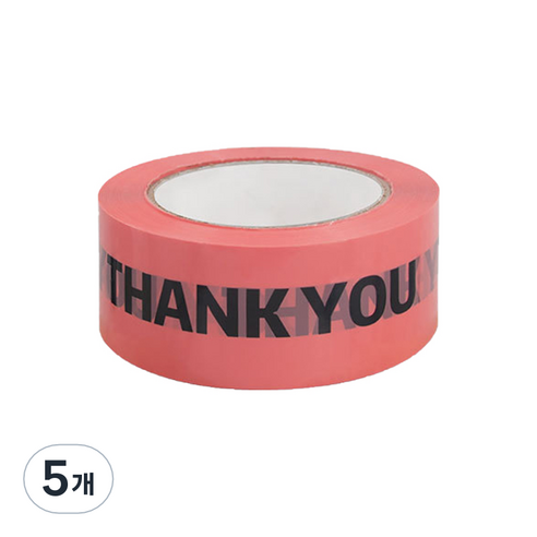 에이러블 포장용 박스테이프 45mm x 100m B0210, 3 로고 레드블랙, 5개