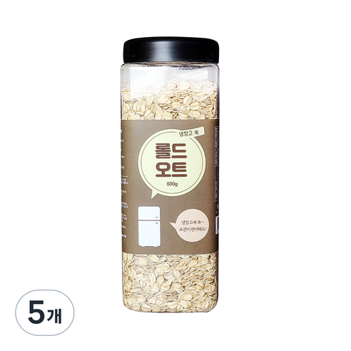 냉장고쏙 롤드 오트, 600g, 5개