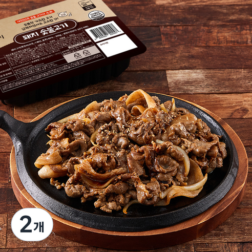 덕소숯불고기 돼지 숯불고기, 800g, 2개