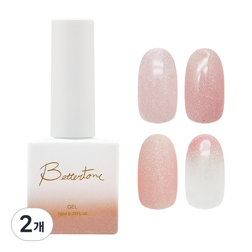 아이빛 베러톤 누드스킨 시럽 컬러 젤네일, BT-111 진주연핑크, 10ml, 2개