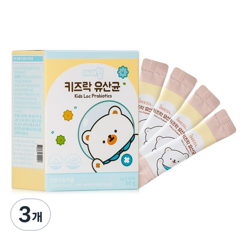 아이힐 유아용 키즈락 유산균, 60g, 3개