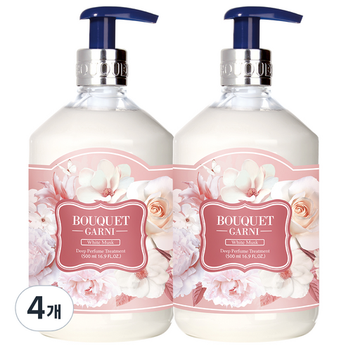 부케가르니 딥퍼퓸 트리트먼트 화이트머스크, 500ml, 4개