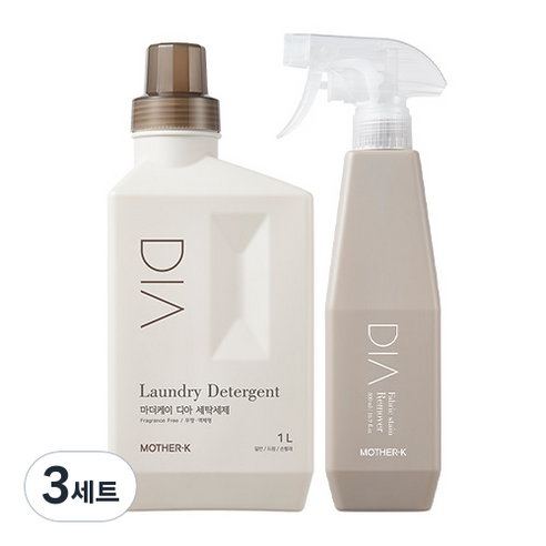 마더케이 디아 유아세제 1L + 얼룩제거제 500ml 세트, 3세트