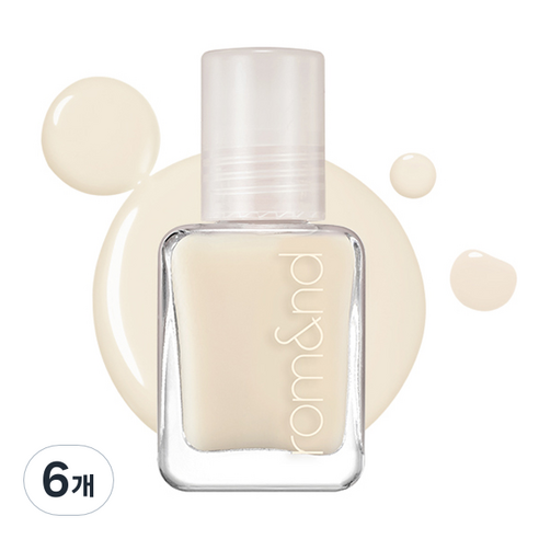 롬앤 무드 페블 하드너 01 코팅 밀크, 7ml, 6개