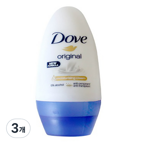 도브 오리지널 롤온 데오드란트, 50ml, 3개