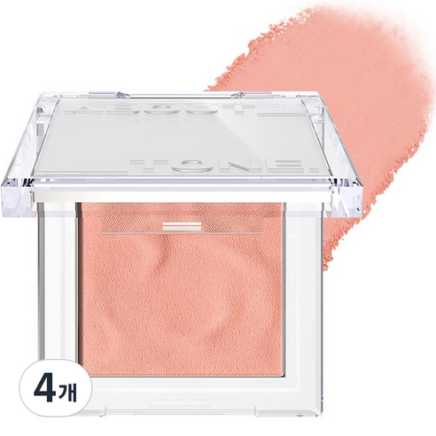 어바웃톤 플러피 웨어 블러셔 4.3g, 05 데일리 코랄, 4개