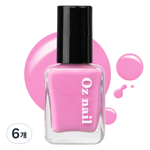 오즈네일 샤인 무드 네일 컬러 매니큐어, NE09 썸머 핑크, 8ml, 6개