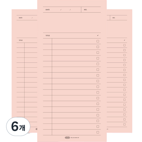 플레픽 팝업 스탠드 메모지, 21 리스트 코타, 6개