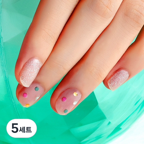 넬로 팔레트 젤 네일 스티커, 비즈워터, 5세트