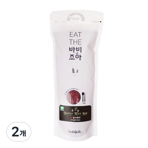 바비조아 유기농 베러 라이스 레드 홍국현미, 1kg, 2개