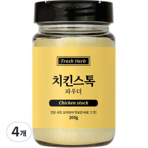 신선약초 치킨스톡 파우더, 200g, 4개