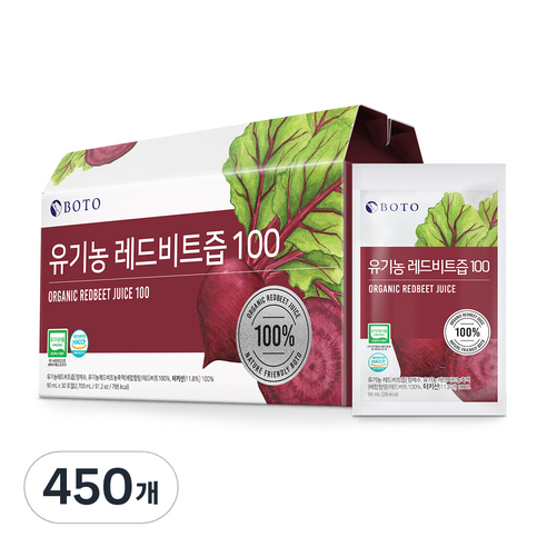 보뚜 유기농 레드비트즙 100, 90ml, 450개