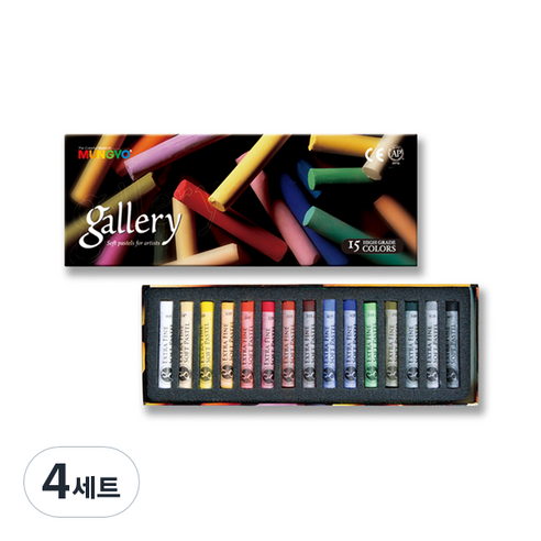 문교 원형 소프트 파스텔 지함 MPA-15, 15색, 4세트