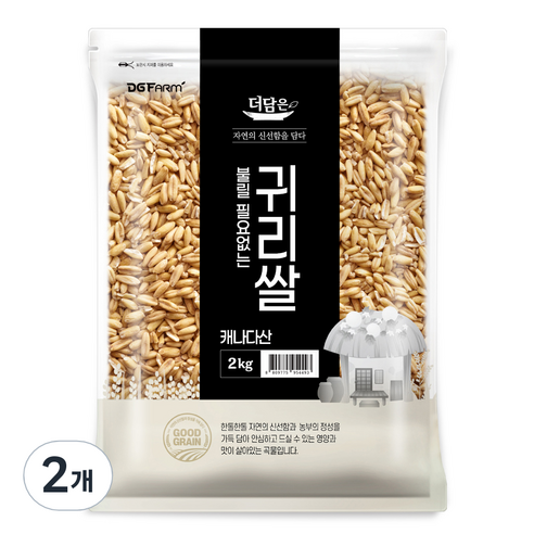 더담은 불릴필요없는 귀리쌀, 2kg, 2개