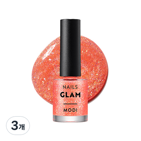 에뛰드 모디 글램 네일즈 9ml, 112호 코랄프리즘, 3개