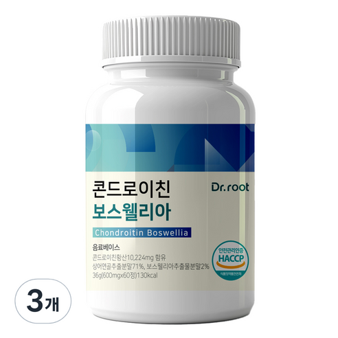 닥터루트 콘드로이친 보스웰리아 상어연골 36g, 60정, 3개