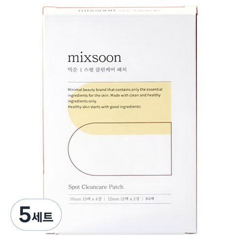 믹순 스팟 클린케어 패치 10mm 15p x 4개 + 12mm 12p x 2개 세트, 84개입, 5세트