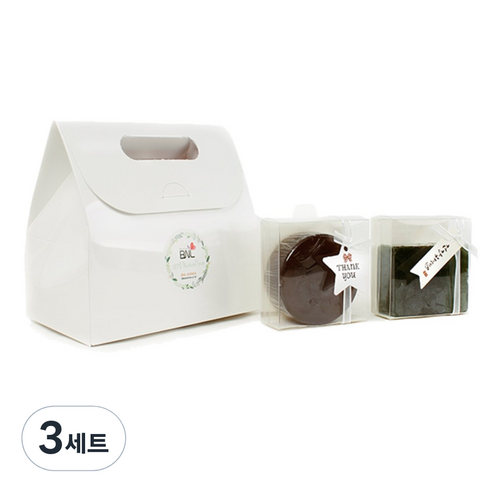 BNL 어성초 비누 100g + 클로렐라 비누 100g + 종이상자, 3세트
