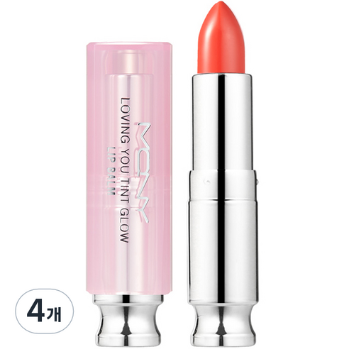 맥퀸뉴욕 러빙유 틴트 글로우 립밤, 라이블리코랄, 3.5g, 4개