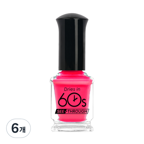 위드샨 60초 매니큐어 9ml, M112 칵테일핑크, 6개