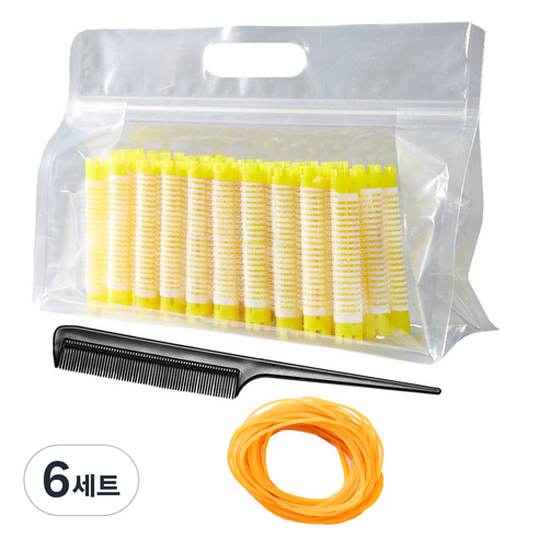 셀리본 헤어볼륨 롤스타 뿌리 볼륨펌 매직찍찍이 롯드 5호 세트, 6세트, 랜덤발송(롯드)