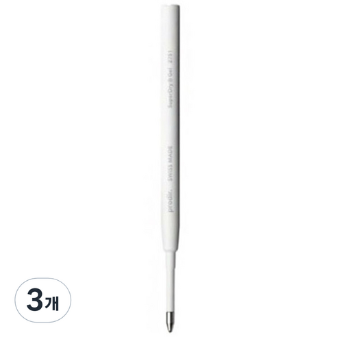 프로디아 Gel SuperDry 볼펜심 0.7mm, 흑색, 3개