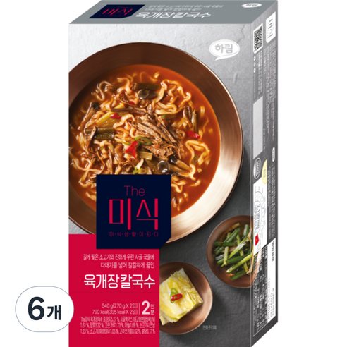 더미식 육개장 칼국수 270g, 12개