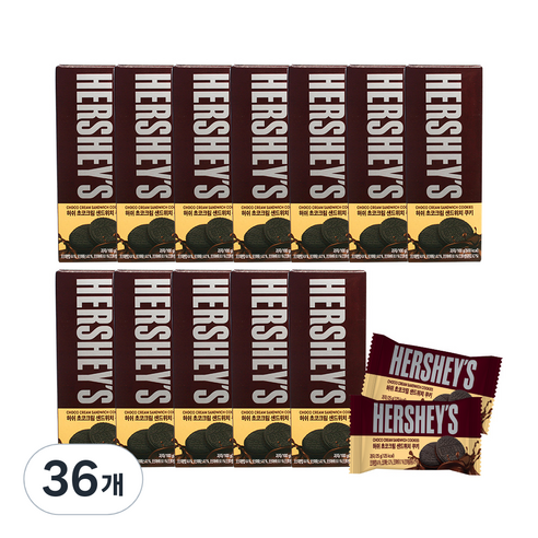 허쉬 초코크림 샌드위치 쿠키, 100g, 36개