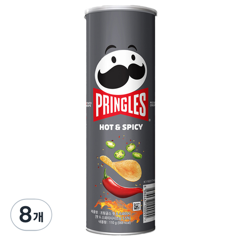 프링글스 매운맛, 110g, 8개