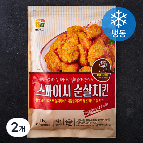 스파이시 순살치킨 (냉동), 1kg, 2개