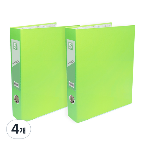 투코비 도노 D링 바인더 3공 A4 5cm, 연두, 4개