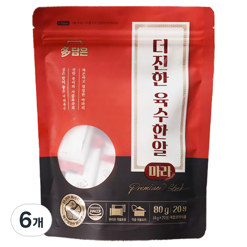다담은 더진한 육수한알 마라맛 20p, 6개, 80g