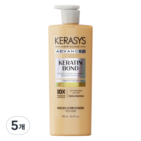 케라시스 어드밴스드 케라틴 본드 딥 리페어 트리트먼트, 5개, 750ml