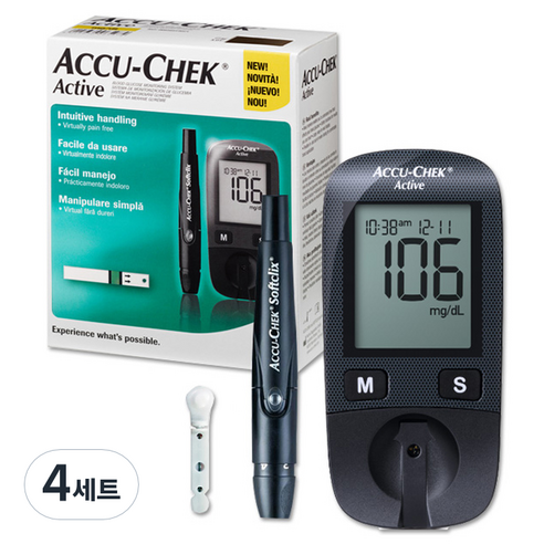 아큐첵 액티브 혈당 측정기 세트, Accu-Chek Active Set, 4세트