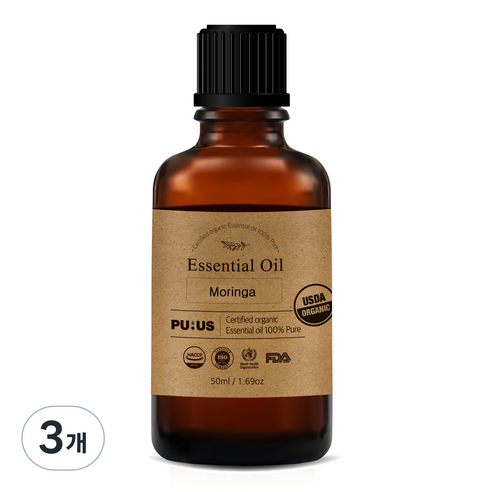 퓨어스 모링가 오일, 50ml, 3개