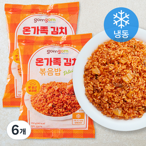 곰곰 온가족 김치볶음밥 (냉동), 200g, 6개