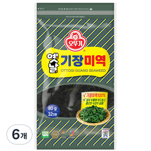 오뚜기 옛날 기장 미역, 80g, 6개