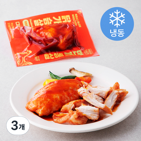 한끼통살 닭가슴살 떡볶이맛 (냉동), 100g, 3개