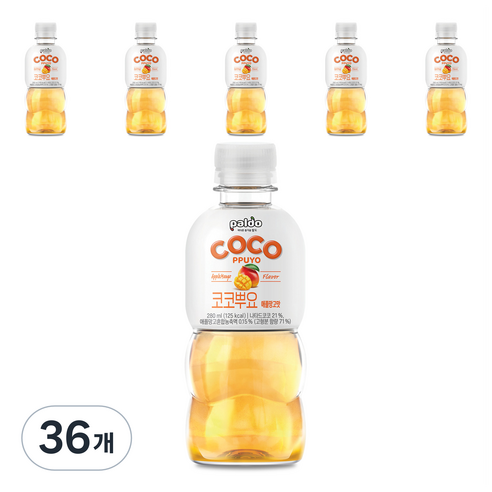 팔도 코코뿌요 애플망고맛, 280ml, 36개