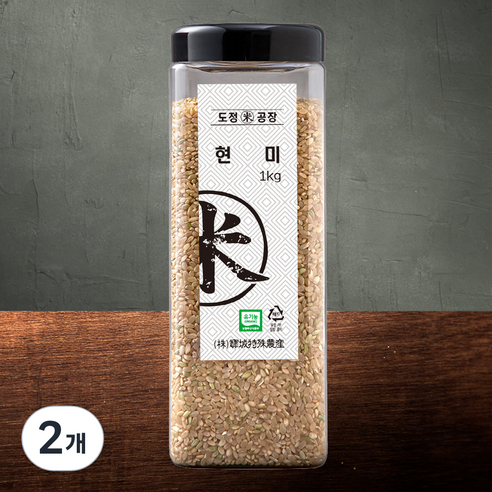 도정공장 유기농 현미, 1kg, 2개
