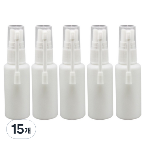 포근상점 코스프레이 식염수 세척 공병 코끼리병 용기 화이트 30ml, 15개