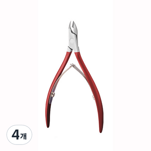 손톱관리 네일 니퍼, 레드, 4개