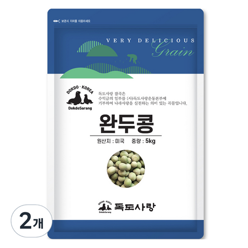 독도사랑 완두콩, 5kg, 2개